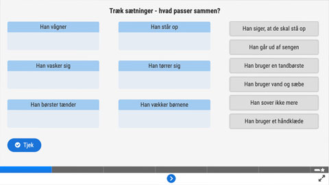 Screenshot af siden med opgave 1