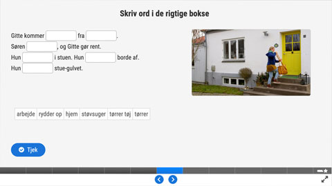 Screenshot af siden med opgave 3