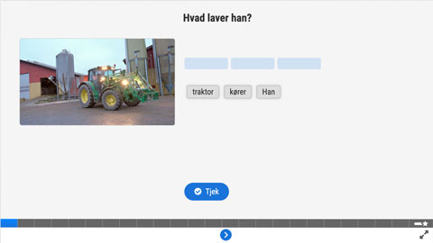 Screenshot af siden med opgave 1