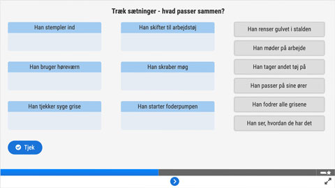 Screenshot af siden med opgave 1